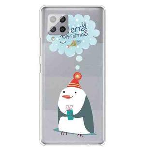 For Samsung Galaxy A42 5G Trendy Cute Christmas Patterned Case Clear TPU Cover Phone Cases(Penguin)