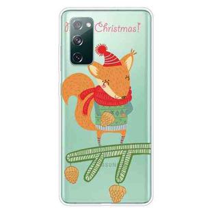 For Samsung Galaxy S20 FE Trendy Cute Christmas Patterned Case Clear TPU Cover Phone Cases(Fox)