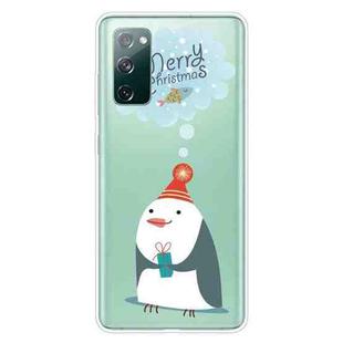 For Samsung Galaxy S20 FE Trendy Cute Christmas Patterned Case Clear TPU Cover Phone Cases(Penguin)