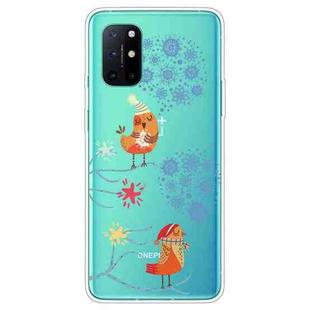 For OnePlus 8T Trendy Cute Christmas Patterned Case Clear TPU Cover Phone Cases(Two Snowflakes)