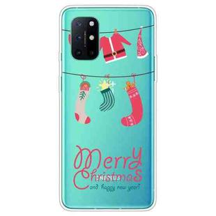 For OnePlus 8T Trendy Cute Christmas Patterned Case Clear TPU Cover Phone Cases(Christmas Suit)