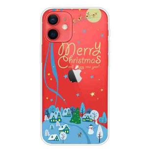 For iPhone 12 mini Trendy Cute Christmas Patterned Case Clear TPU Cover Phone Cases (Ice and Snow World)