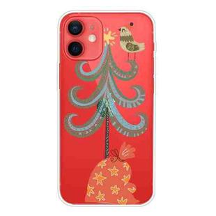 For iPhone 12 mini Trendy Cute Christmas Patterned Case Clear TPU Cover Phone Cases (Big Christmas Tree)