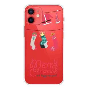 For iPhone 12 mini Trendy Cute Christmas Patterned Case Clear TPU Cover Phone Cases (Christmas Suit)