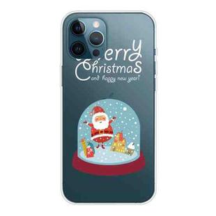 For iPhone 12 / 12 Pro Trendy Cute Christmas Patterned Case Clear TPU Cover Phone Cases(Crystal Ball)