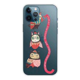 For iPhone 12 Pro Max Trendy Cute Christmas Patterned Case Clear TPU Cover Phone Cases(Red Belt Bird)