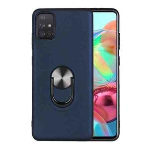 For Samsung Galaxy M51 360 Rotary Multifunctional Stent PC+TPU Case with Magnetic Invisible Holder(Navy Blue)