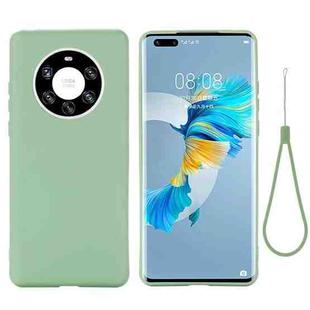 For Huawei Mate 40 Pro+ Pure Color Liquid Silicone Shockproof Full Coverage Case(Green)