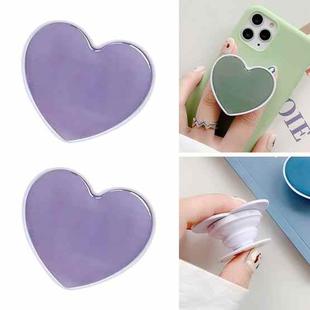 2 PCS Solid Color Love Airbag Phone Stand Ring Holder(Lavender Grey)