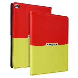 Contrast Color PU Leather Horizontal Flip Leather Case with Holder & Sleep / Wake-up Function For iPad 10.2 2021 / 2020 / 2019(Red Yellow)