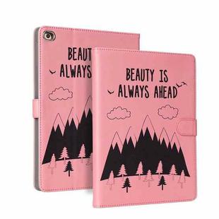 Color Painting PU Leather Horizontal Flip Leather Case with Holder & Sleep / Wake-up Function For iPad mini (2019) & 4(Pink)