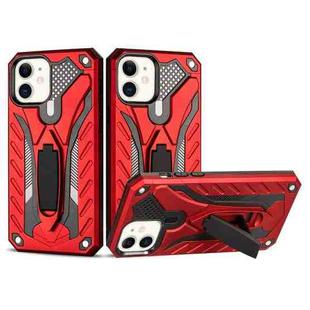 Shockproof TPU + PC Protective Case with Holder For iPhone 12 mini(Red)