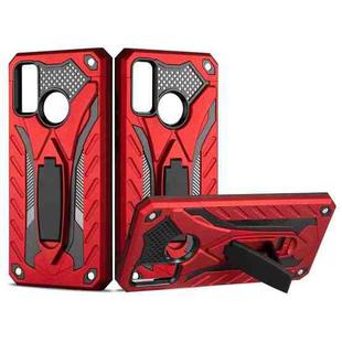 For Huawei P Smart 2020 Shockproof TPU + PC Protective Case with Holder(Red)