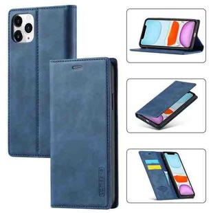 For iPhone 11 Pro LC.IMEEKE Strong Magnetism Ultra-thin Horizontal Flip Shockproof Matte TPU + PU Leather Case with Holder & Card Slots & Wallet (Blue)