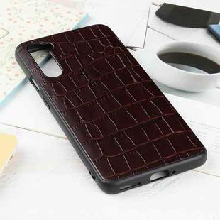 Crocodile Texture Leather Protective Case For Huawei Mate 4 Lite / Maimang 9(Brown)
