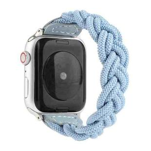 Elastic Woven Watch Band For Apple Watch Series 8&7 41mm / SE 2&6&SE&5&4 40mm / 3&2&1 38mm, Length:120mm(Sky Blue)