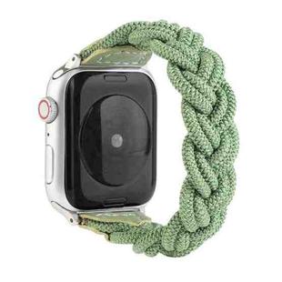 Elastic Woven Watch Band For Apple Watch Series 8&7 41mm / SE 2&6&SE&5&4 40mm / 3&2&1 38mm, Length:120mm(Green)