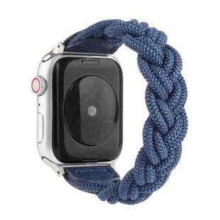 Elastic Woven Watch Band For Apple Watch Series 9&8&7 41mm / SE 3&SE 2&6&SE&5&4 40mm / 3&2&1 38mm, Length:130mm(Blue)