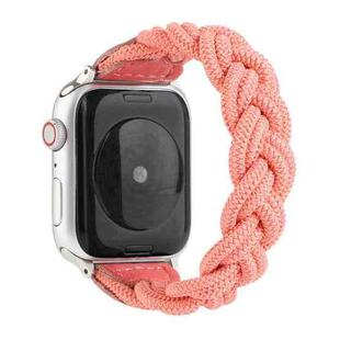 Elastic Woven Watch Band For Apple Watch Series 7 41mm / 6 & SE & 5 & 4 40mm / 3 & 2 & 1 38mm, Length:150mm(Watermelon Red)
