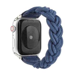 Elastic Woven Watch Band For Apple Watch Series 7 41mm / 6 & SE & 5 & 4 40mm / 3 & 2 & 1 38mm, Length:150mm(Blue)
