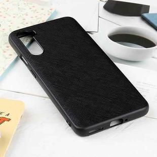 Hella Cross Texture Genuine Leather Protective Case For OnePlus Nord(Black)