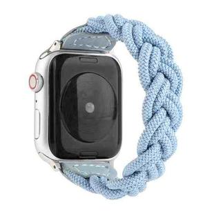 Elastic Woven Watch Band For Apple Watch Ultra 49mm / Series 8&7 45mm / SE 2&6&SE&5&4 44mm / 3&2&1 42mm, Length:130mm(Sky Blue)