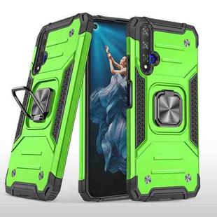 For Huawei Honor 20 Magnetic Armor Shockproof TPU + PC Case with Metal Ring Holder(Green)