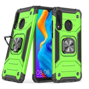 For Huawei Nova 4e / P30 Lite Magnetic Armor Shockproof TPU + PC Case with Metal Ring Holder(Green)