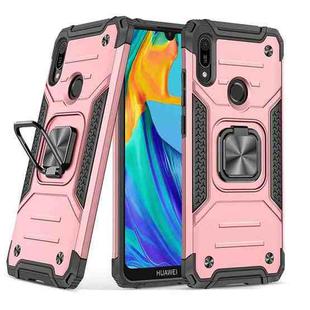For Huawei Y6 Prlme / Y6 Magnetic Armor Shockproof TPU + PC Case with Metal Ring Holder(Rose Gold)