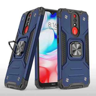 For Xiaomi Redmi 8A Magnetic Armor Shockproof TPU + PC Case with Metal Ring Holder(Blue)