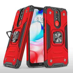 For Xiaomi Redmi 8A Magnetic Armor Shockproof TPU + PC Case with Metal Ring Holder(Red)