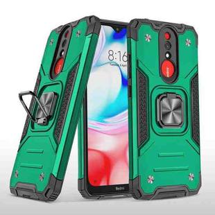 For Xiaomi Redmi 8A Magnetic Armor Shockproof TPU + PC Case with Metal Ring Holder(Deep Green)