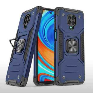 For Xiaomi Redmi Note 9 Pro / Note 9S Magnetic Armor Shockproof TPU + PC Case with Metal Ring Holder(Blue)