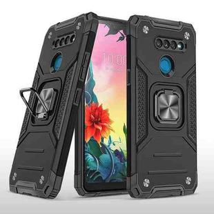 For LG K50S Magnetic Armor Shockproof TPU + PC Case with Metal Ring Holder(Black)