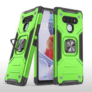 For LG Stylo 6 Magnetic Armor Shockproof TPU + PC Case with Metal Ring Holder(Green)