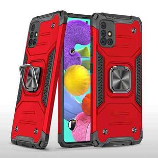 For Samsung Galaxy A51 5G Magnetic Armor Shockproof TPU + PC Case with Metal Ring Holder(Red)