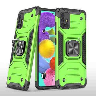 For Samsung Galaxy A51 5G Magnetic Armor Shockproof TPU + PC Case with Metal Ring Holder(Green)