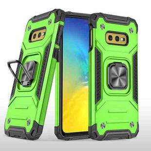 For Samsung Galaxy S10e Magnetic Armor Shockproof TPU + PC Case with Metal Ring Holder(Green)