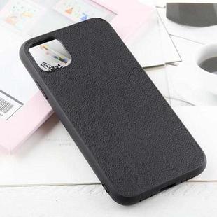 For iPhone 11 Pro Bead Texture Genuine Leather Protective Case (Black)