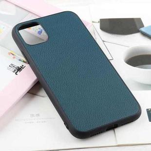 For iPhone 11 Pro Bead Texture Genuine Leather Protective Case (Green)