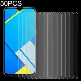 For OPPO Realme C2 / C2s / C2 2020 50 PCS 0.26mm 9H 2.5D Tempered Glass Film