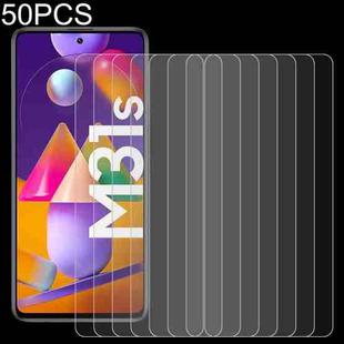 For Samsung Galaxy M31s 50 PCS 0.26mm 9H 2.5D Tempered Glass Film