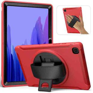 For Samsung Galaxy Tab A7 (2020) T500/T505 360 Degree Rotation PC + TPU Protective Case with Holder & Hand-strap & Pen Slot(Red)