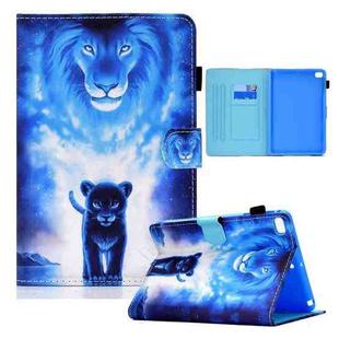 Colored Drawing Horizontal Flip Leather Case with Holder & Card Slots & Sleep / Wake-up Function For iPad mini 5 / 4 / 3 / 2 / 1(Lion)