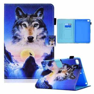 Colored Drawing Horizontal Flip Leather Case with Holder & Card Slots & Sleep / Wake-up Function For iPad mini 5 / 4 / 3 / 2 / 1(Wolf)