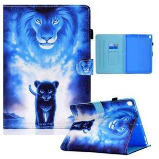 Colored Drawing Horizontal Flip Leather Case with Holder & Card Slots & Sleep / Wake-up Function For iPad 10.2 2021 / 2020 / 2019 / iPad Air 10.5 (2019)(Lion)