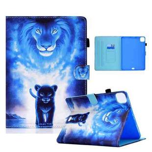 Colored Drawing Horizontal Flip Leather Tablet Case with Holder & Card Slots & Sleep / Wake-up Function For iPad Pro 11 inch (2020) / (2018) / iPad Air 4 10.9 inch (2020)(Lion)
