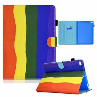 Colored Drawing Horizontal Flip Leather Case with Holder & Card Slots & Sleep / Wake-up Function For iPad Air / Air 2 / iPad 9.7 (2017) / (2018)(Rainbow)