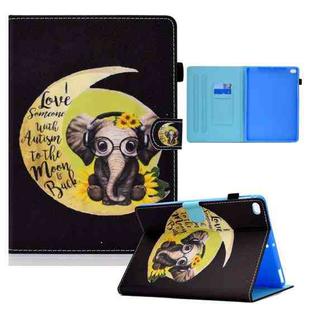 Colored Drawing Horizontal Flip Leather Case with Holder & Card Slots & Sleep / Wake-up Function For iPad Air / Air 2 / iPad 9.7 (2017) / (2018)(Moon Baby Elephant)