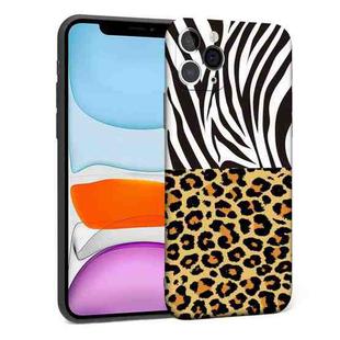 For iPhone 11 Precision Hole Shockproof Protective Case (Leopard + Zebra)